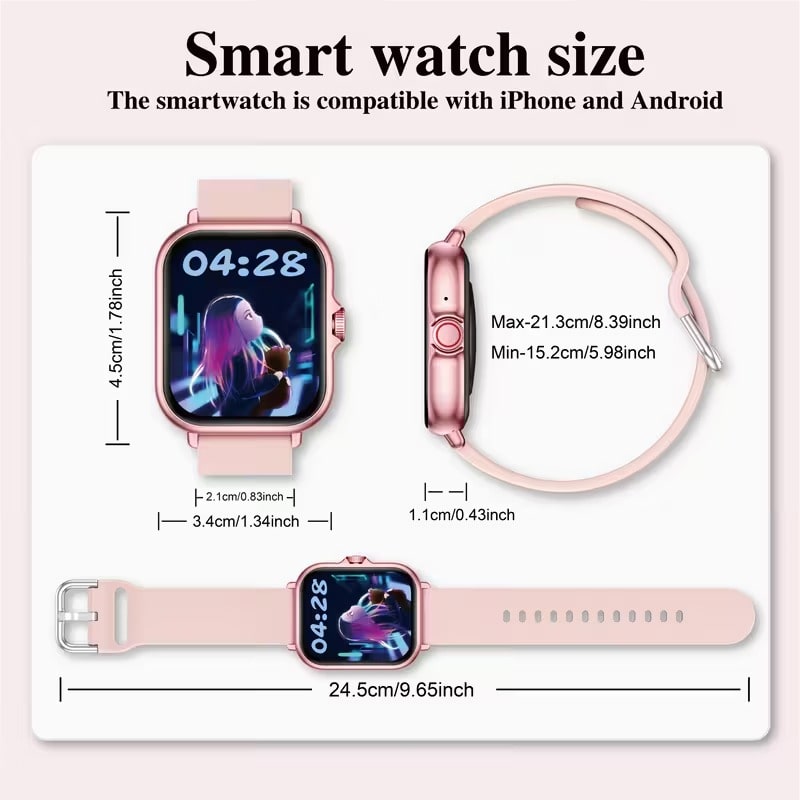 Smartwatch 1.83” con Llamadas y Monitoreo de Salud Dorado y Beige