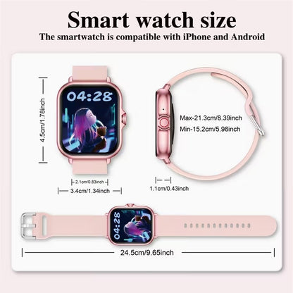 Smartwatch 1.83” con Llamadas y Monitoreo de Salud Dorado y Beige