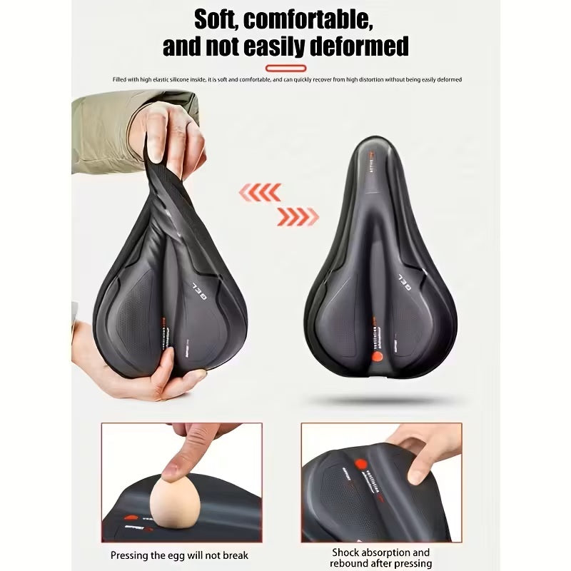 Funda Gel Asiento Bicicleta Silicona Reforzada - Negro