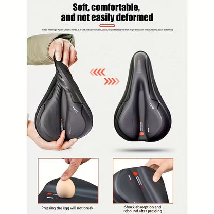 Funda Gel Asiento Bicicleta Silicona Reforzada - Negro