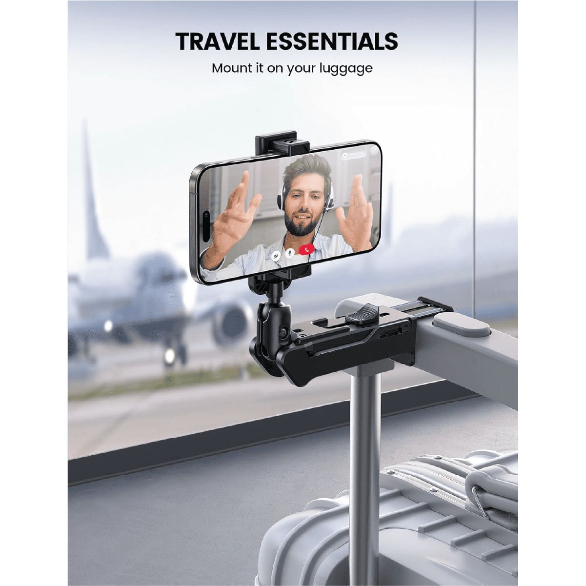 Soporte Plegable para Teléfono de Viaje con Clip Ajustable 360°