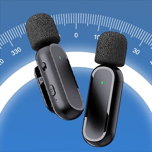 Micrófonos Lavalier Inalámbricos Profesionales – USB-C & Lightning – Pack x2