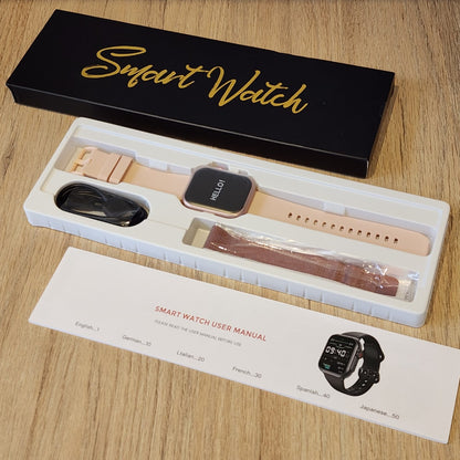 Smartwatch Rosa con Llamadas Bluetooth y 100+ Modos Deportivos
