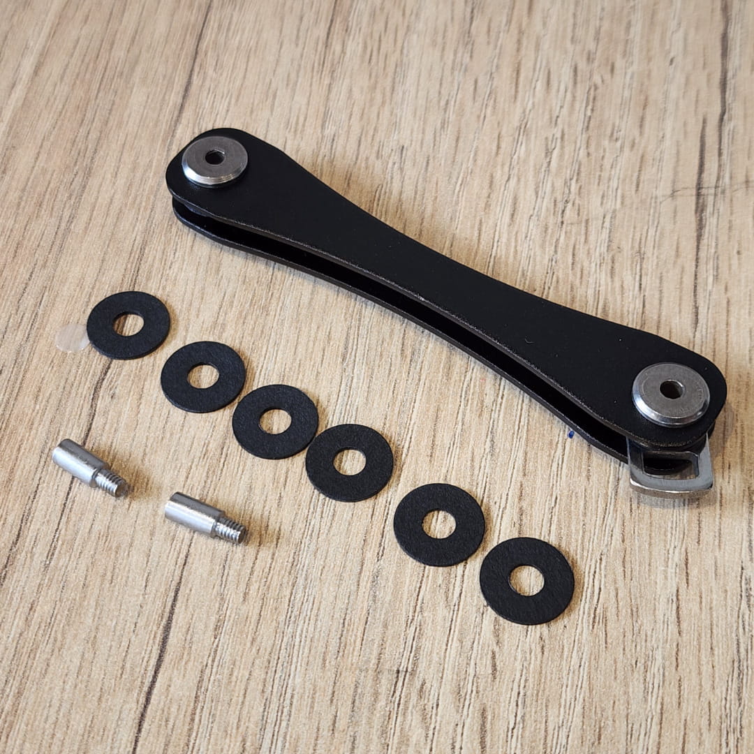 Llavero Minimalista de Aluminio organizador para 10 Llaves Negro