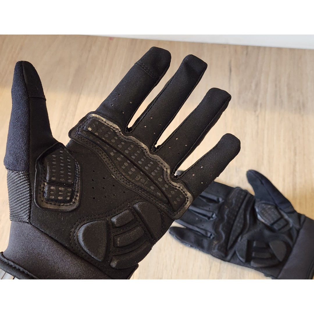 Guantes de Ciclismo Dedos Completos Antideslizantes Táctiles Negro S