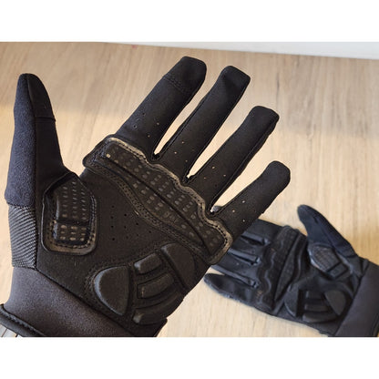 Guantes de Ciclismo Dedos Completos Antideslizantes Táctiles Negro S