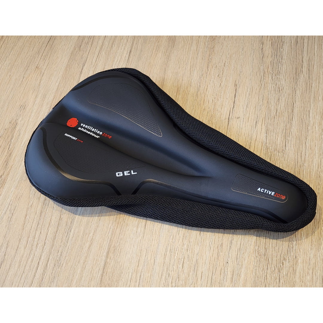 Funda Gel Asiento Bicicleta Silicona Reforzada - Negro