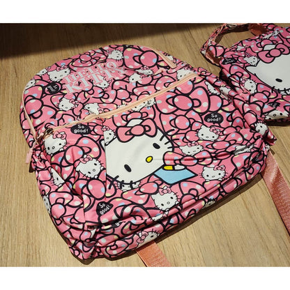 Set de Mochilas y Bolsos Hello Kitty Sanrio 4 Piezas de Nylon