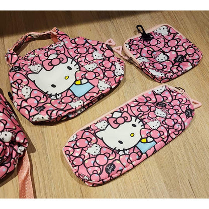 Set de Mochilas y Bolsos Hello Kitty Sanrio 4 Piezas de Nylon