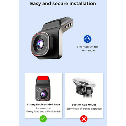 Cámara Dual Esponer 720P – Delantera/Trasera, HDR, Bucle