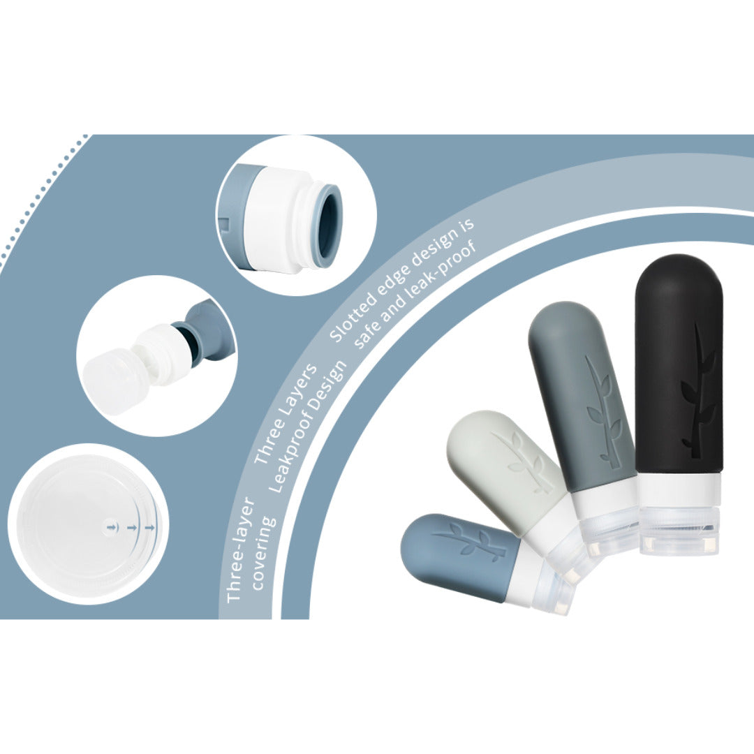 Set de 18 Botellas y Atomizadores de Viaje – Rellenables y Antifugas