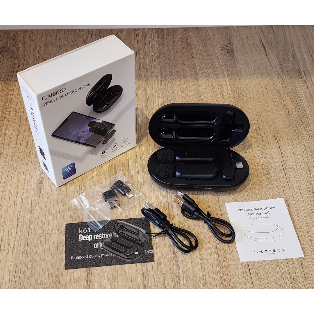 Micrófonos Lavalier Inalámbricos Profesionales – USB-C & Lightning – Pack x2
