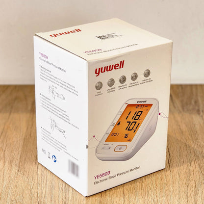 Monitor de Presión Arterial Profesional Yuwell YE680B – Voz Guiada y Doble Usuario