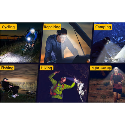 Linterna Frontal LED 230° Recargable con Sensor IPX4