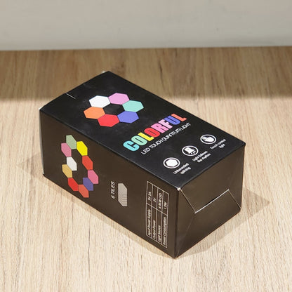 Lámparas LED RGB Hexagonales – Programables y Táctiles con Control Remoto