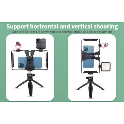 Jaula Estabilizadora para Celular – Soporte Vlogging con 3 Zapatas Frías