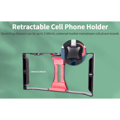 Jaula Estabilizadora para Celular – Soporte Vlogging con 3 Zapatas Frías