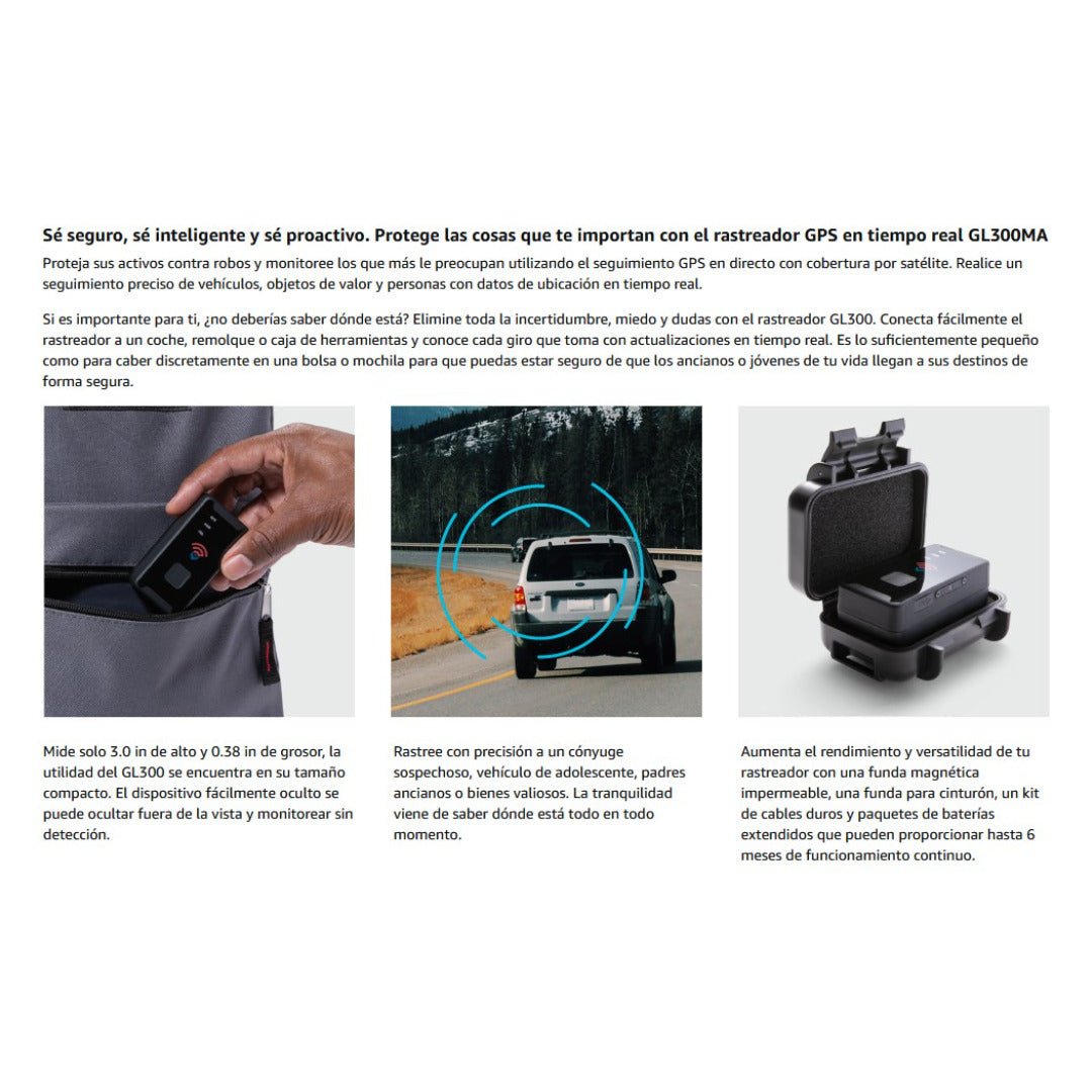Rastreador GPS SpyTec GL300 4G con Funda Magnética M2