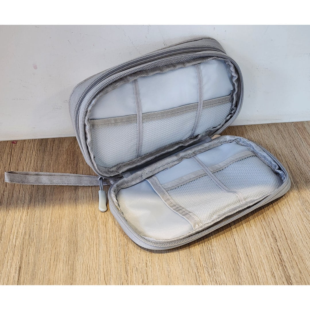 Estuche Organizador Accesorios Electrónicos Gris
