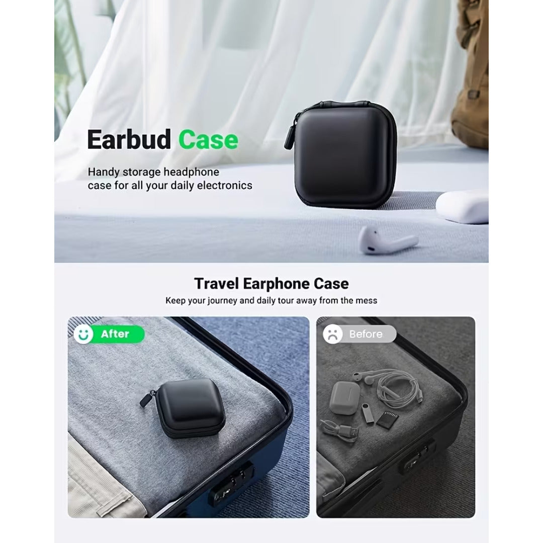 Mini Estuche Portátil para Accesorios Electrónicos Negro