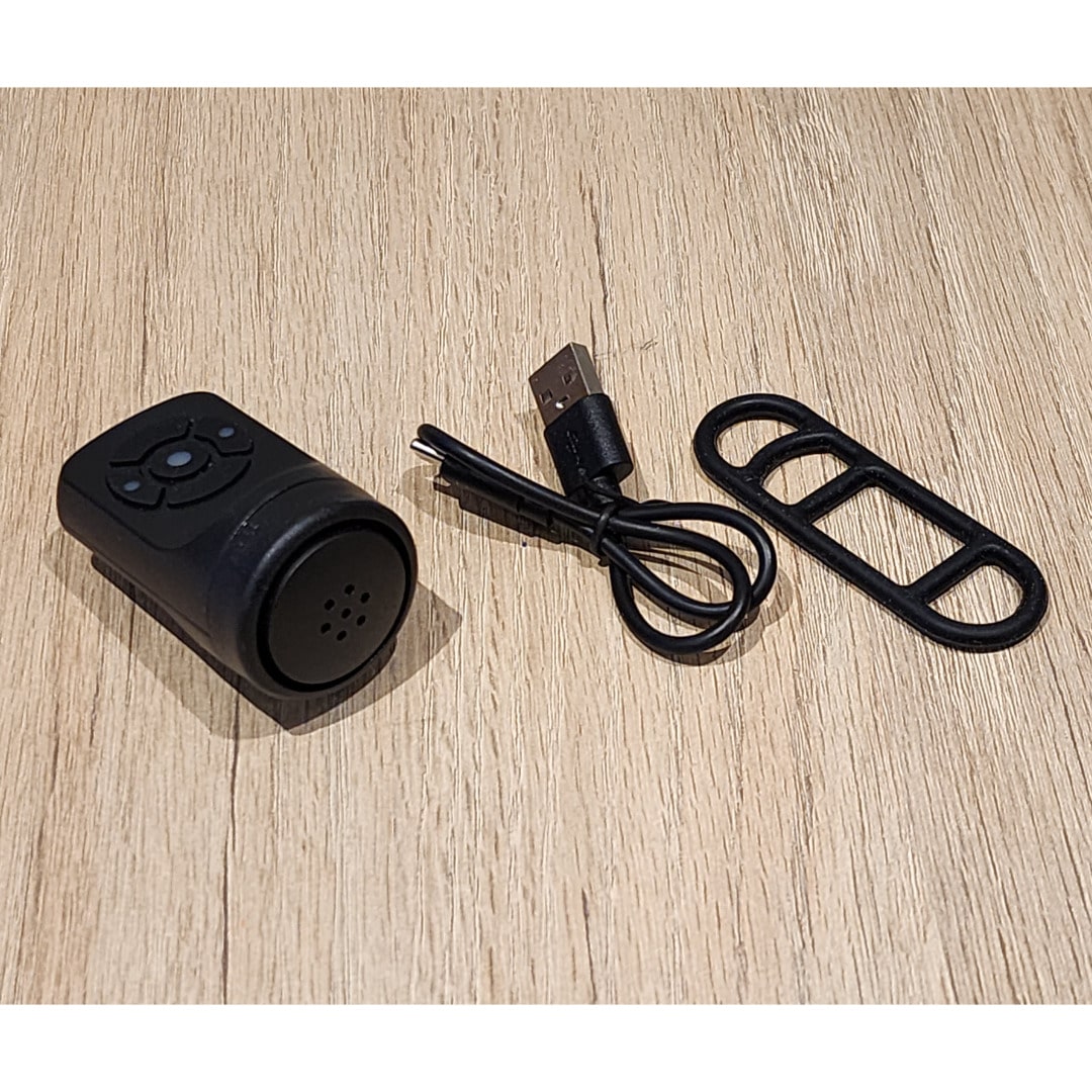 Bocina USB Recargable Bicicleta 120dB 4 Modos IP65 Negra