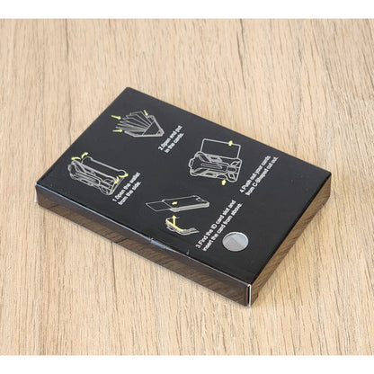 Billetera Inteligente RFID Aluminio 12 Tarjetas Transparente Compacta