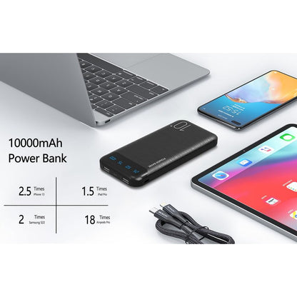 Power Bank 10000mAh USB-C Carga Rápida Protección Verde