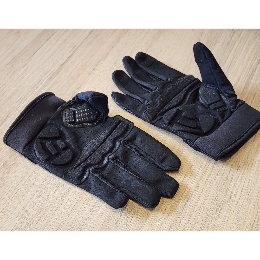 Guantes de Ciclismo Dedos Completos Antideslizantes Táctiles Negro S