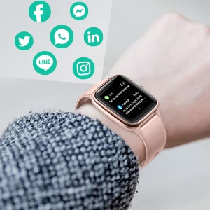 Smartwatch 1.83” con GPS y Bluetooth IP68 Negro